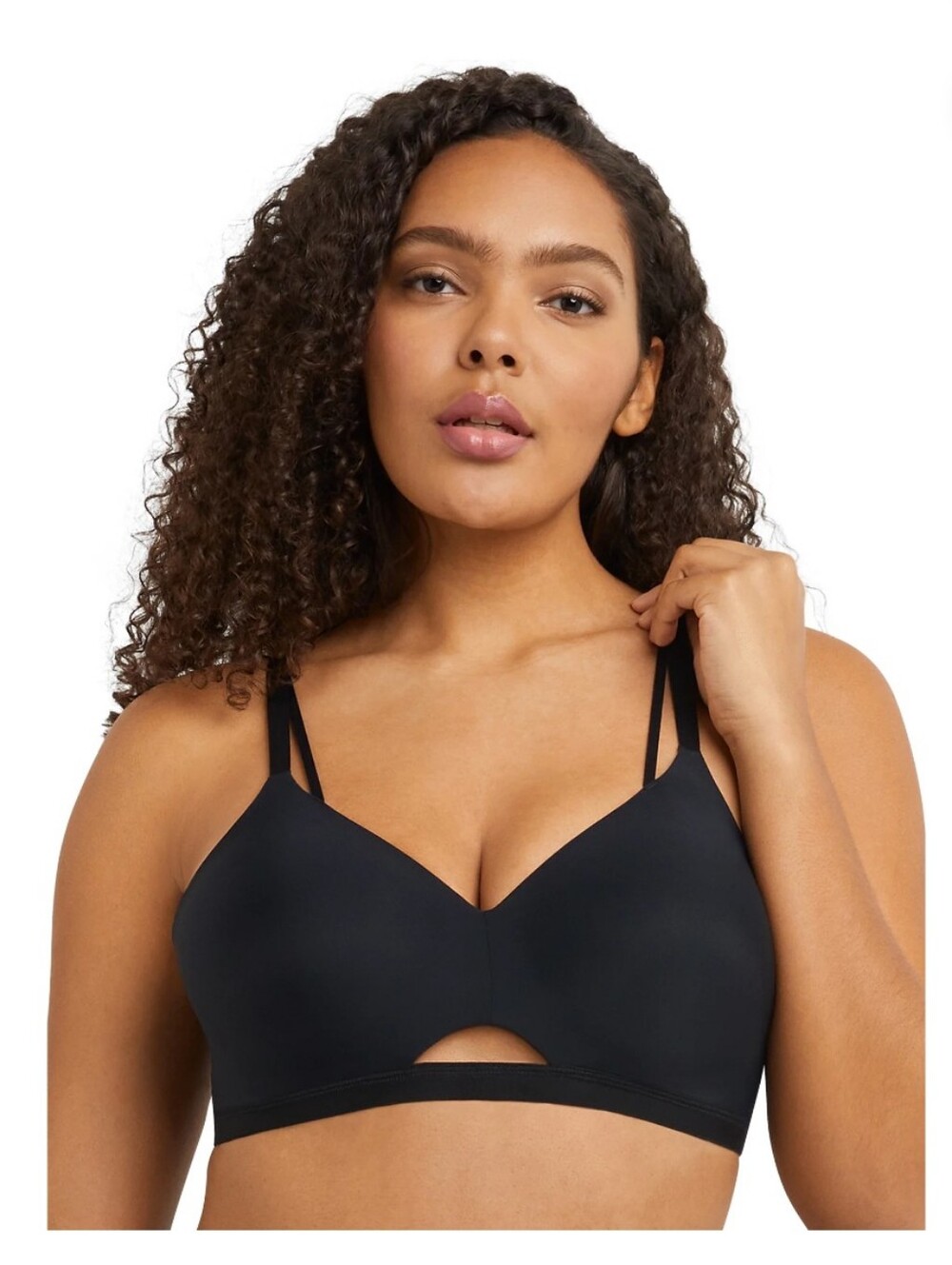 Maidenform Black Medium Modern Wirefree Comfortable Convertible Straps Bra NWT
